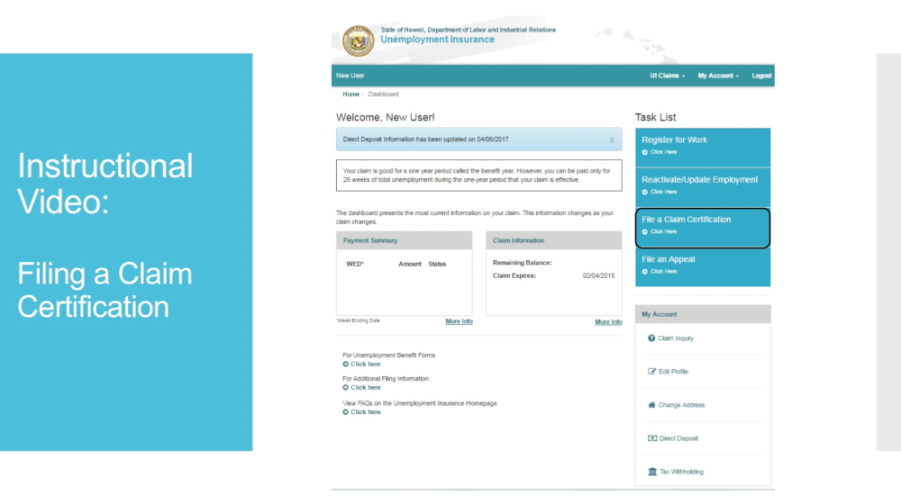 Filing an unemployment claim certification